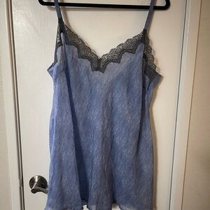 Savage X Fenty Blue and Black Chemise Intimates